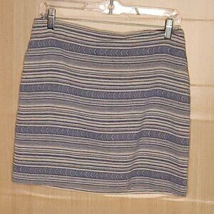 Gap Blue White Cotton Striped Southwestern Boho Skirt 6